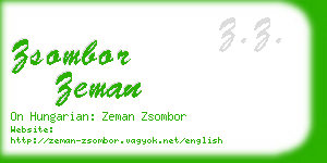 zsombor zeman business card